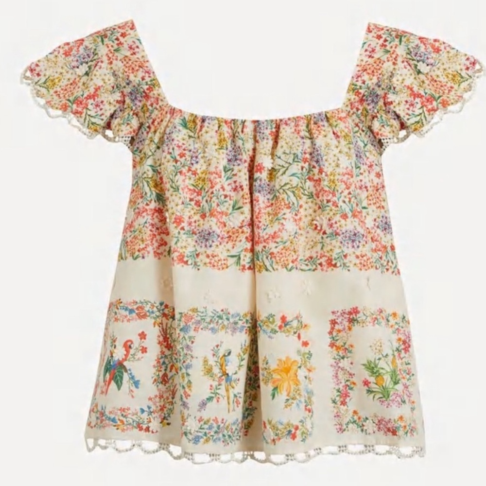 FARM Rio Floral Patchwork Blouse - Multicolor